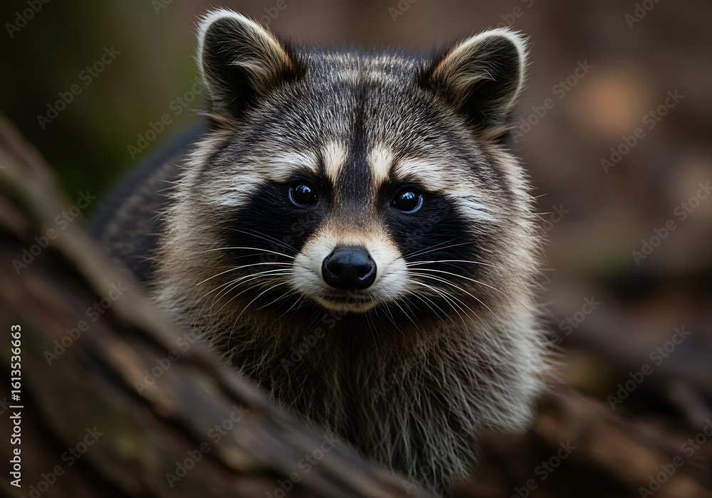 Close up of an Adorable Raccoon with Distinctive Mask and Fur Close up of an Adorable Raccoon with Distinctive Mask and Fur