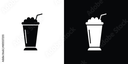 Milkshake icon or logo isolated sign symbol vector illustration Collection