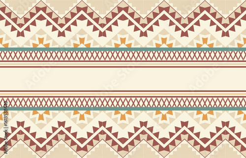 Ethnic abstract ikat art. Aztec ornament print. geometric ethnic pattern seamless  color oriental.  Design for background ,curtain, carpet, wallpaper, clothing, wrapping, Batik, vector illustration.