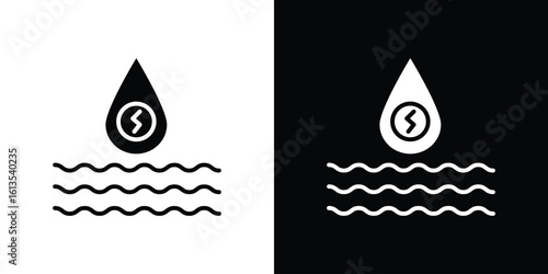 Hydraulic energy icon or logo isolated sign symbol vector illustration Collection