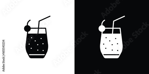 Fresh smoothie icon or logo isolated sign symbol vector illustration Collection
