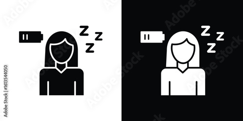 Fatigue icon or logo isolated sign symbol vector illustration Collection