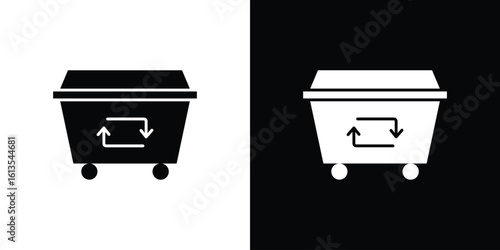Dumpster icon or logo isolated sign symbol vector illustration Collection