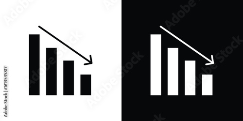 Decrease icon or logo isolated sign symbol vector illustration Collection