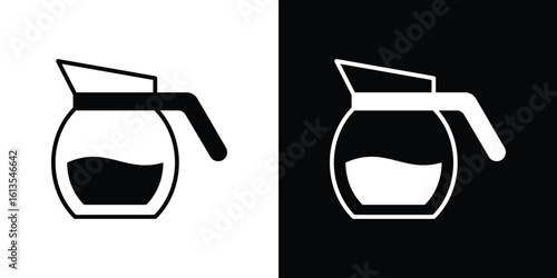 Coffee pot icon or logo isolated sign symbol vector illustration Collection