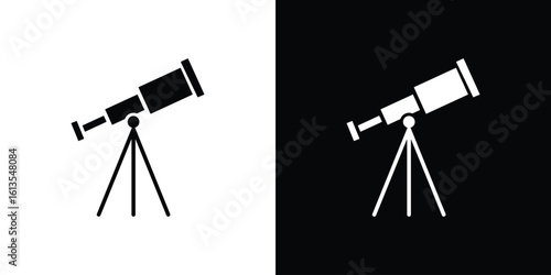 Boat Telescope icon or logo isolated sign symbol vector illustration Collection