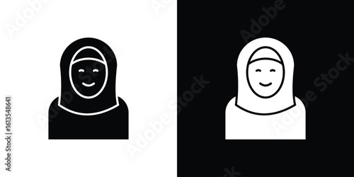 Arab woman icon or logo isolated sign symbol vector illustration Collection