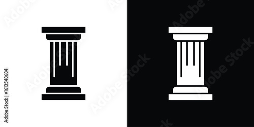 Antique Column icon or logo isolated sign symbol vector illustration Collection