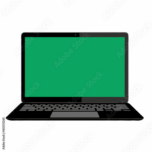 Wallpaper Mural laptop computer with green screen Torontodigital.ca