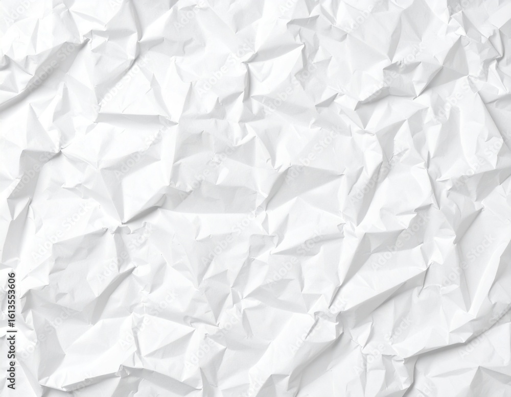 Obraz premium A blank sheet of paper, heavily crumpled and creased, super detailed, full HD