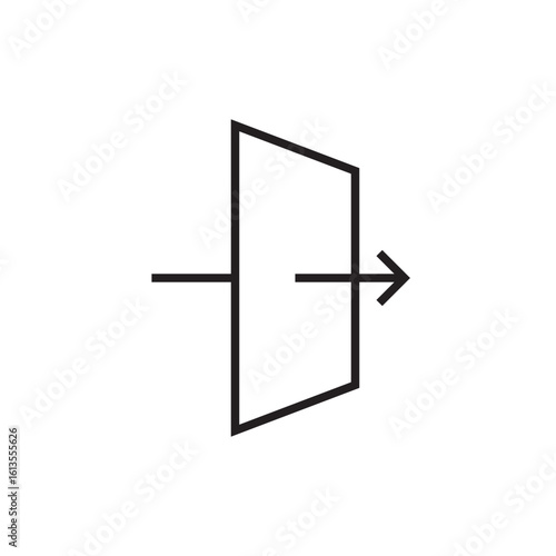 exit enter login logout icon outline editable stroke eps