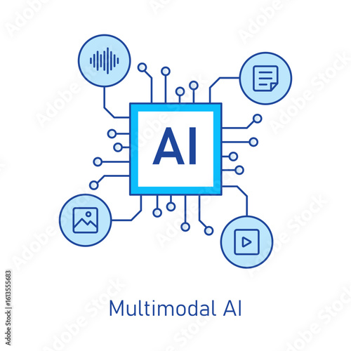 Multimodal AI, artificial intelligence, machine learning, data fusion, deep learning vector