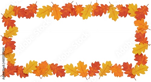 Autumn leaves decorative border