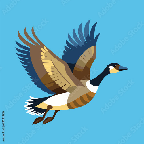 Wallpaper Mural Modern and coloring Canada goose vector illustration, Flying Canada goose vector art use of graphics design, web banner, logo, poster, clothing, kids and more, Canada goose vector illustration Torontodigital.ca