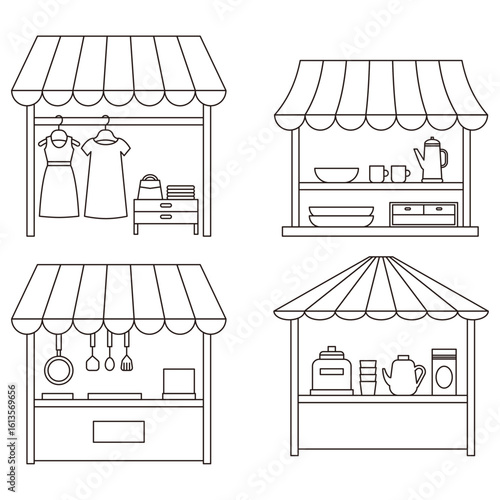 フリーマーケットの店舗