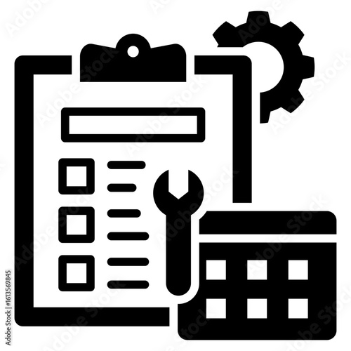 Work Order Glyph Icon