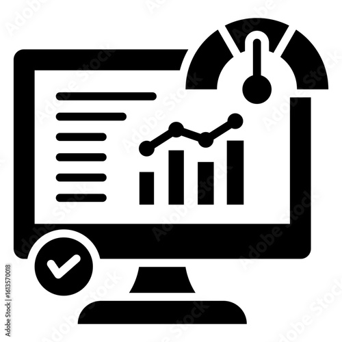 Kpi Monitoring Glyph Icon