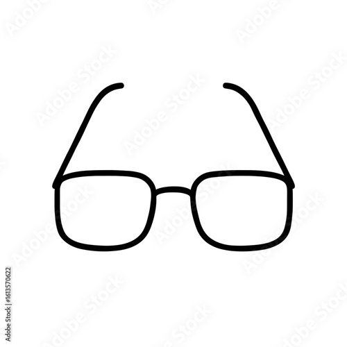 Glasses icon representing vision, reading, and learning – outline