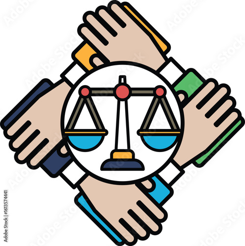 A hand holding a scale with a person's hand on the other side