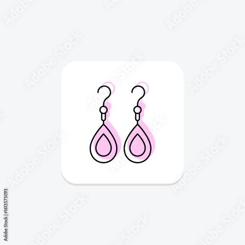 Dangle Earrings, vector, pixel perfect, illustrator file