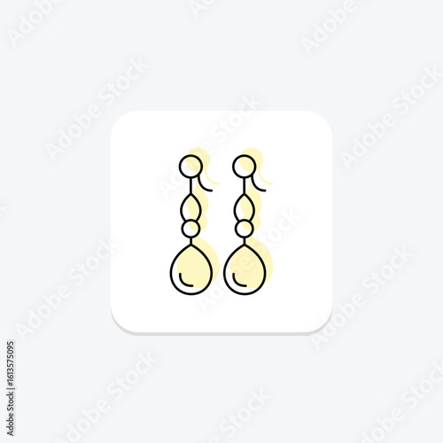 Pearl Earrings, vector, pixel perfect, illustrator file