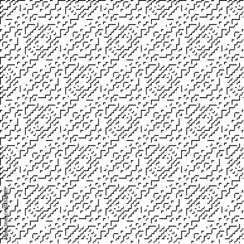  3d relief tiles.Vector pattern with symmetrical elements. Modern stylish abstract texture. Repeating tiles from striped elements. Black and white pattern.