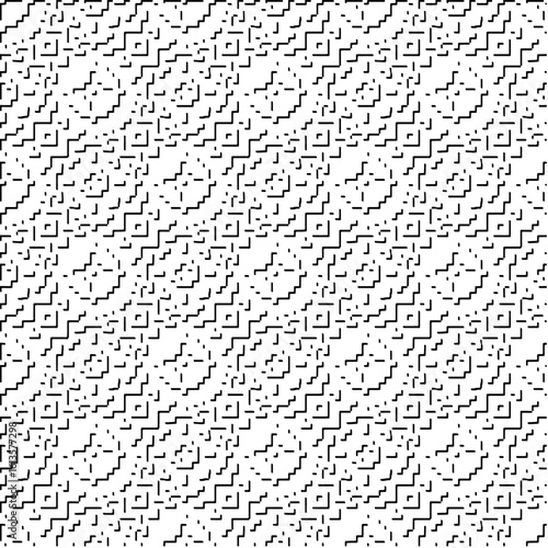 3d relief tiles.Vector pattern with symmetrical elements. Modern stylish abstract texture. Repeating tiles from striped elements. Black and white pattern.