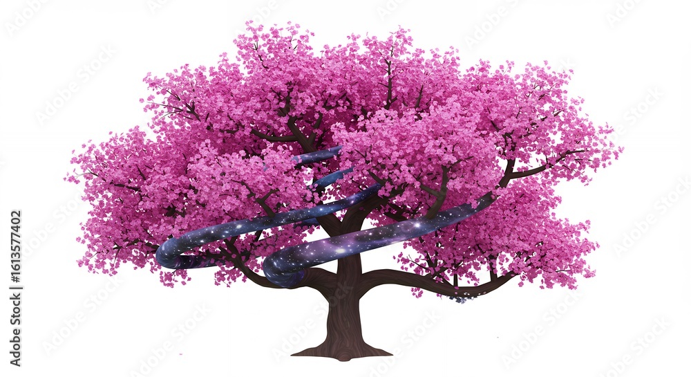 Obraz premium Blooming tree with pink flowers