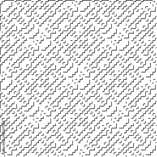  3d relief tiles.Vector pattern with symmetrical elements. Modern stylish abstract texture. Repeating tiles from striped elements. Black and white pattern.