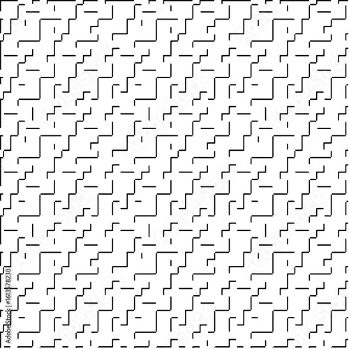 3d relief tiles.Vector pattern with symmetrical elements. Modern stylish abstract texture. Repeating tiles from striped elements. Black and white pattern.