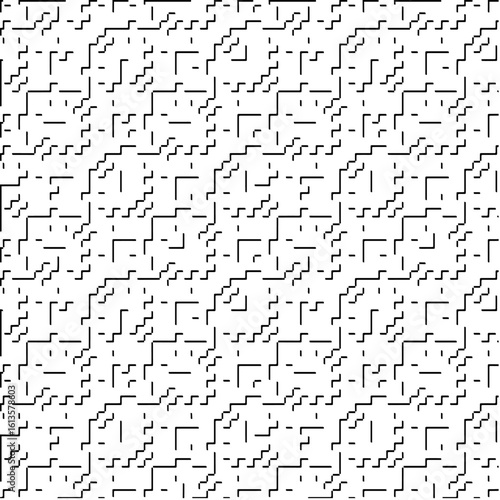 3d relief tiles.Vector pattern with symmetrical elements. Modern stylish abstract texture. Repeating tiles from striped elements. Black and white pattern.