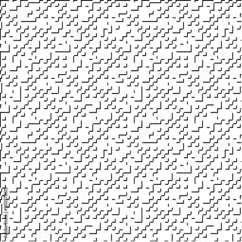  3d relief tiles.Vector pattern with symmetrical elements. Modern stylish abstract texture. Repeating tiles from striped elements. Black and white pattern.
