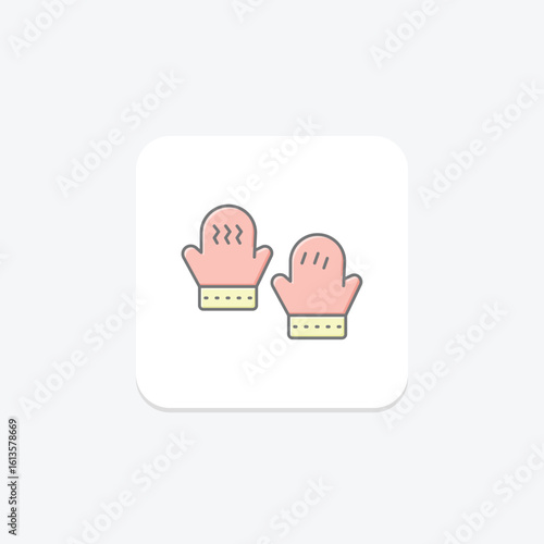 Mittens, vector, pixel perfect, illustrator file