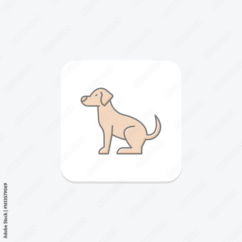 Fototapeta premium Cane, vector, pixel perfect, illustrator file