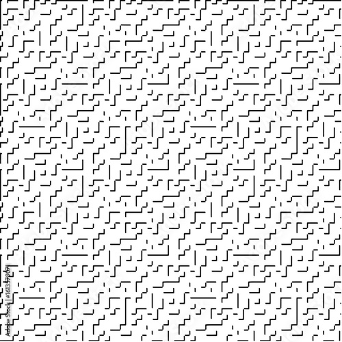  3d relief tiles.Vector pattern with symmetrical elements. Modern stylish abstract texture. Repeating tiles from striped elements. Black and white pattern.