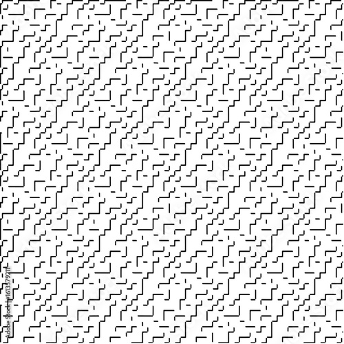  3d relief tiles.Vector pattern with symmetrical elements. Modern stylish abstract texture. Repeating tiles from striped elements. Black and white pattern.