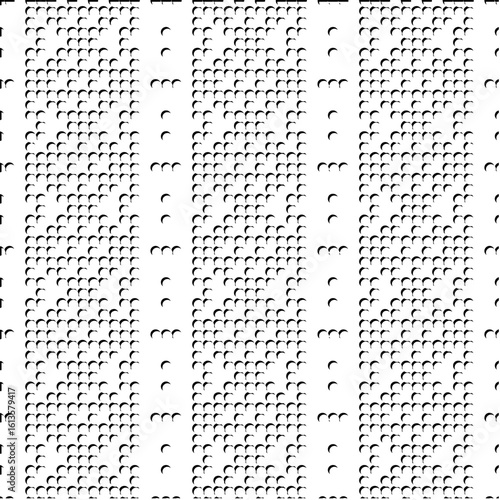  3d relief tiles.Vector pattern with symmetrical elements. Modern stylish abstract texture. Repeating tiles from striped elements. Black and white pattern.
