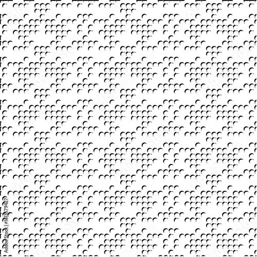  3d relief tiles.Vector pattern with symmetrical elements. Modern stylish abstract texture. Repeating tiles from striped elements. Black and white pattern.