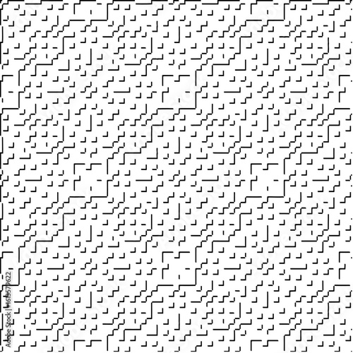  3d relief tiles.Vector pattern with symmetrical elements. Modern stylish abstract texture. Repeating tiles from striped elements. Black and white pattern.
