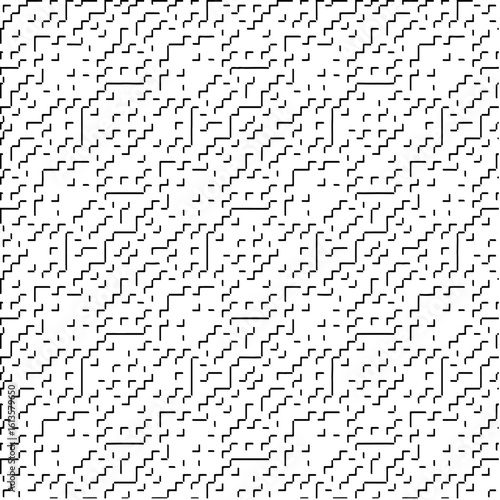  3d relief tiles.Vector pattern with symmetrical elements. Modern stylish abstract texture. Repeating tiles from striped elements. Black and white pattern.