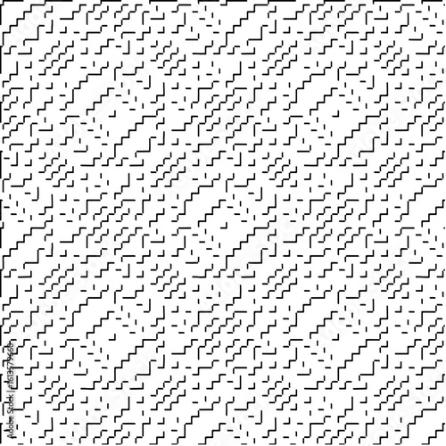  3d relief tiles.Vector pattern with symmetrical elements. Modern stylish abstract texture. Repeating tiles from striped elements. Black and white pattern.