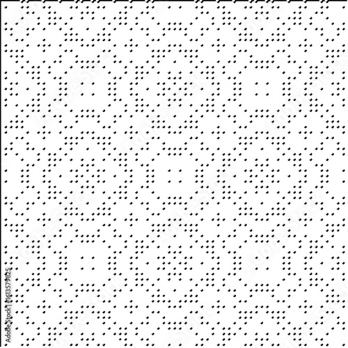  3d relief tiles.Vector pattern with symmetrical elements. Modern stylish abstract texture. Repeating tiles from striped elements. Black and white pattern.