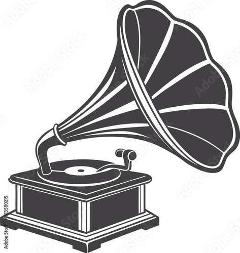 vintage gramophone icon