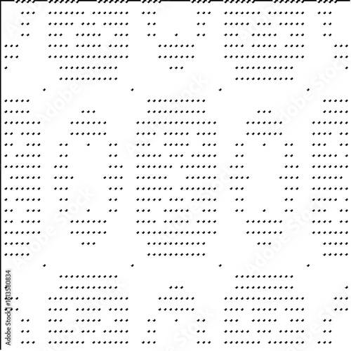 3d relief tiles.Vector pattern with symmetrical elements. Modern stylish abstract texture. Repeating tiles from striped elements. Black and white pattern.