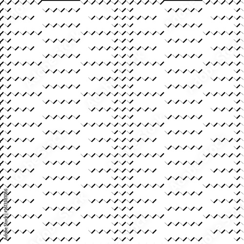 3d relief tiles.Vector pattern with symmetrical elements. Modern stylish abstract texture. Repeating tiles from striped elements. Black and white pattern.