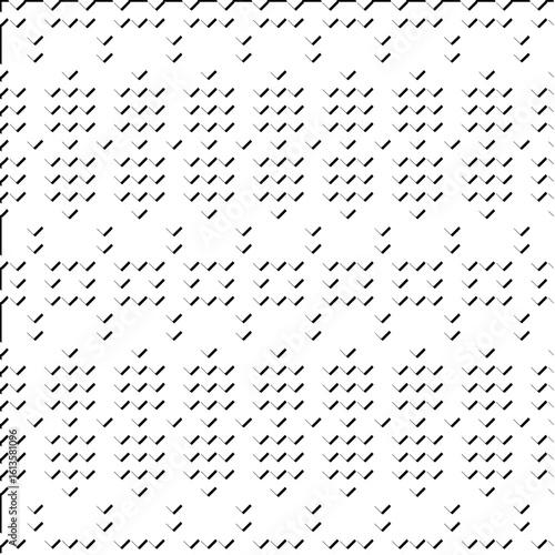3d relief tiles.Vector pattern with symmetrical elements. Modern stylish abstract texture. Repeating tiles from striped elements. Black and white pattern.