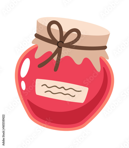 Homemade jam jar design element