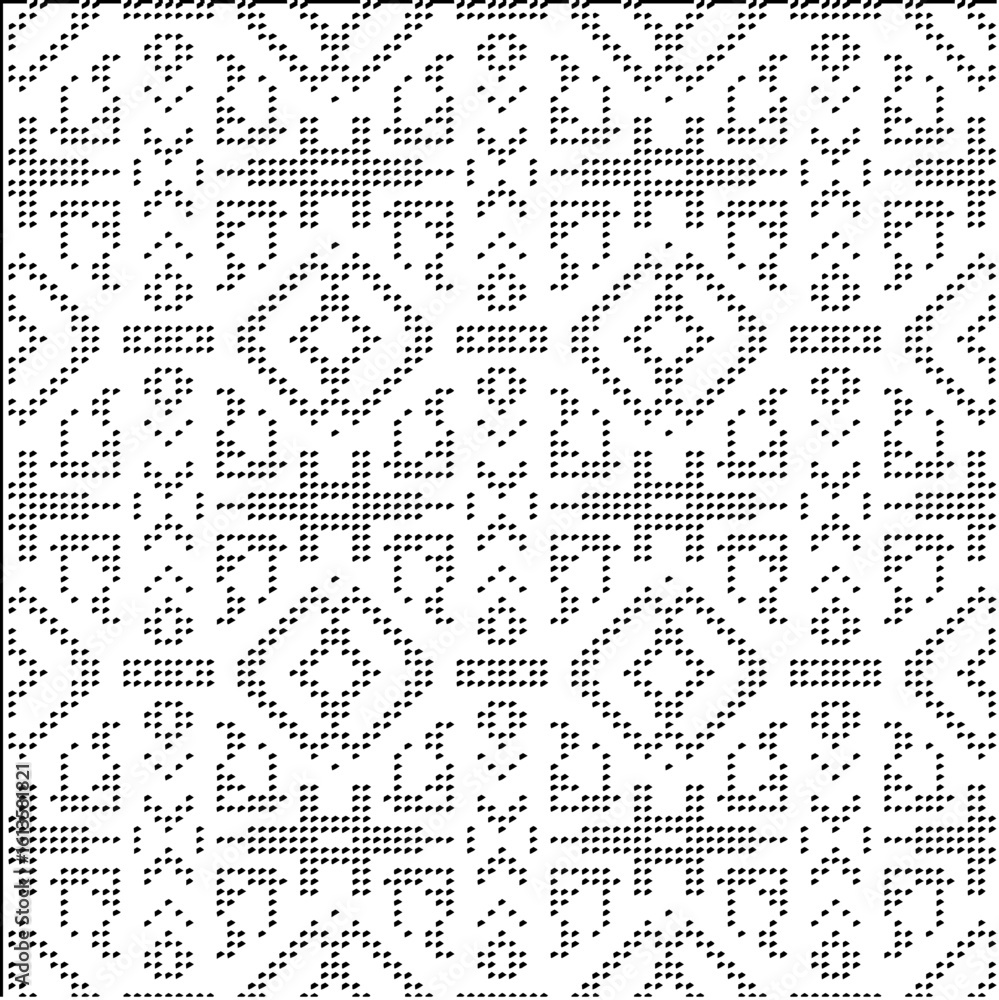 3d relief tiles.Vector pattern with symmetrical elements. Modern stylish abstract texture. Repeating tiles from striped elements. Black and white pattern. 3d relief tiles.Vector pattern with symmetrical elements. Modern stylish abstract texture. Repeating tiles from striped elements. Black and white pattern.