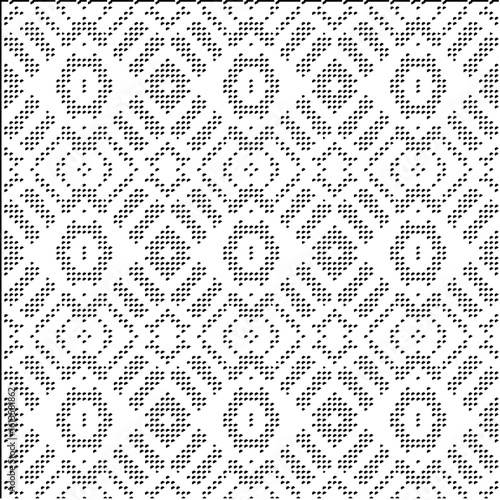 3d relief tiles.Vector pattern with symmetrical elements. Modern stylish abstract texture. Repeating tiles from striped elements. Black and white pattern.