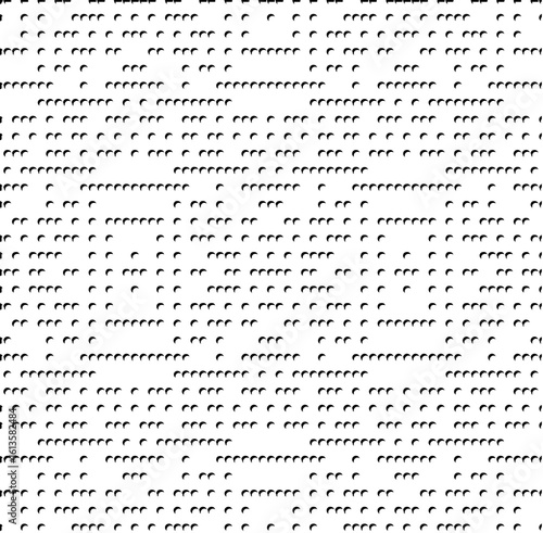 3d relief tiles.Vector pattern with symmetrical elements. Modern stylish abstract texture. Repeating tiles from striped elements. Black and white pattern.